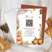 Herbst in Liebe Pumpkin Botanische Herbsthochzeit  RSVP Karte