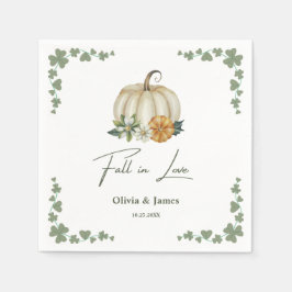 Herbst in Liebe Pumpkin Greenery Sage Green Weddin Serviette