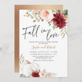 Herbst in Liebe Pumpkin Herbst Brautpaare Dusche Einladung (Vorne/Hinten)