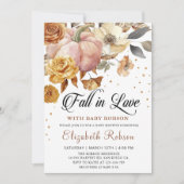 Herbst in Liebe Pumpkin Herbst Kinderdusche Einlad Einladung (Vorderseite)