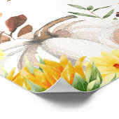 Herbst in Liebe Pumpkin Sonnenblumen Hochzeit Will Poster (Ecke)