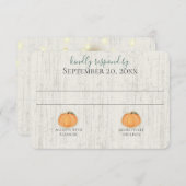 Herbst in Liebe Pumpkin Sonnenblumen & Lichter Hoc Einladung (Vorne/Hinten)