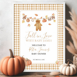 Herbst in Liebe Rustic Boho Fall Baby Dusche Willk Poster