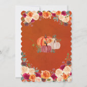 Herbst in Liebe - rustikale Pumpkin Herbstdusche I Einladung (Rückseite)