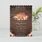 Herbst in Liebe - rustikale Pumpkin Herbstdusche I Einladung (Stehend Vorderseite)