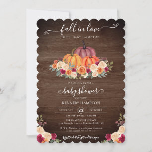 Herbst in Liebe - rustikale Pumpkin Herbstdusche I Einladung