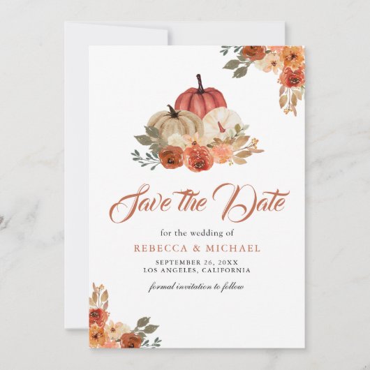 Herbst in Liebe Save The Date (Vorderseite)