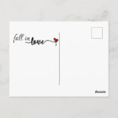 Herbst in Liebe - Schwarz-Weiß-Sonnenblumen Herbst Postkarte (Rückseite)