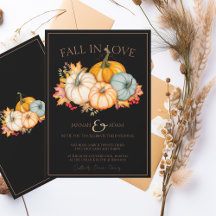 Herbst in Liebe Schwarzer Herbst Pumpkins Hochzeit