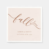 Herbst in Liebe Serviette (Vorderseite)