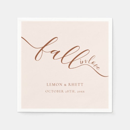 Herbst in Liebe Serviette (Vorderseite)