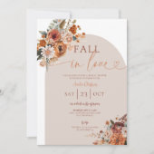 Herbst in Liebe Terracotta Bridal Dusche Einladung (Vorderseite)