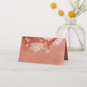 Herbst in Liebe Terracotta Gedeckte Platzkarte