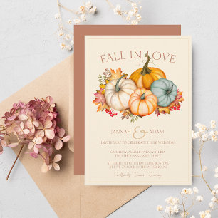 Herbst in Liebe Terracotta Herbstpumpen Hochzeit Einladung