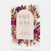 Herbst in Liebe Wreath Arch Pink Baby Dusche Willk Acrylschild (Winkel)