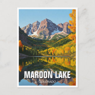 Herbst in Maroon Lake Colorado Postkarte