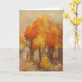 Herbst in meinem Haus Karte (Gelbe Blume)