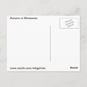 Herbst in Minnesota Postkarte (Rückseite)