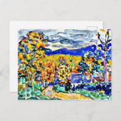 Herbst in Neuengland, Kunstmalerei Postkarte (Vorne/Hinten)