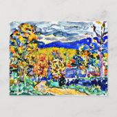 Herbst in Neuengland, Kunstmalerei Postkarte (Vorderseite)