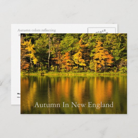 Herbst in New England Postkarte (Vorne/Hinten)