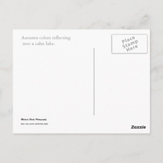 Herbst in New England Postkarte (Rückseite)