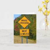 Herbst in New Hampshire Elche über die Straße Zeic Karte (Gelbe Blume)