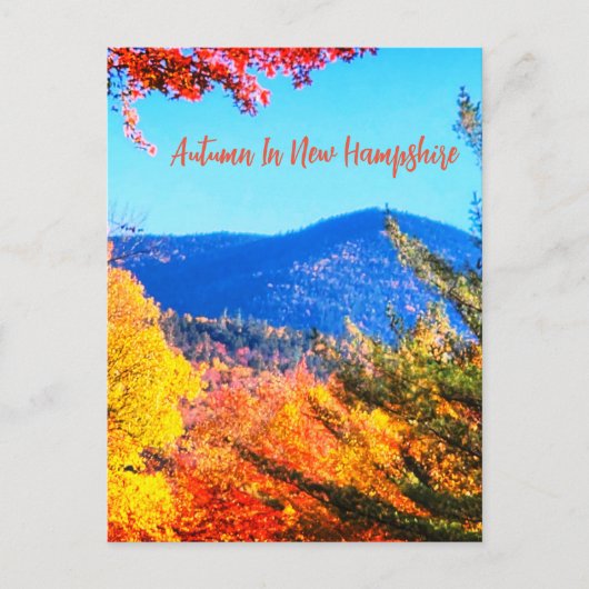 Herbst in New Hampshire Postkarte (Vorderseite)