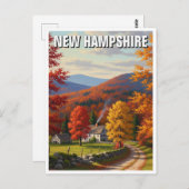 Herbst in New Hampshire Travel Postkarte (Vorne/Hinten)