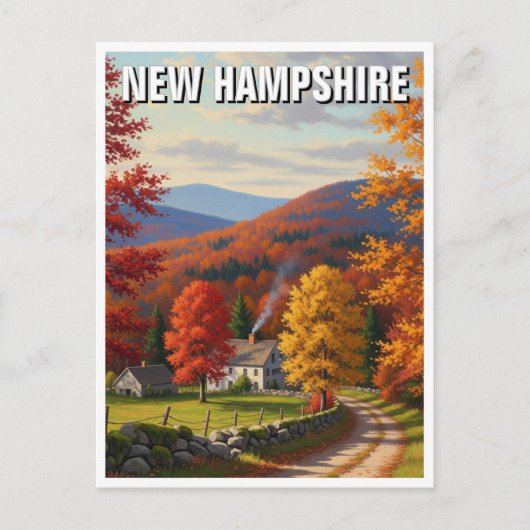 Herbst in New Hampshire Travel Postkarte (Vorderseite)