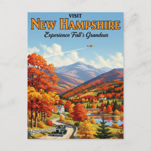 Herbst in New Hampshire Travel Postkarte