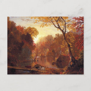 Herbst in Nordamerika, Frederic Edwin Church Postkarte