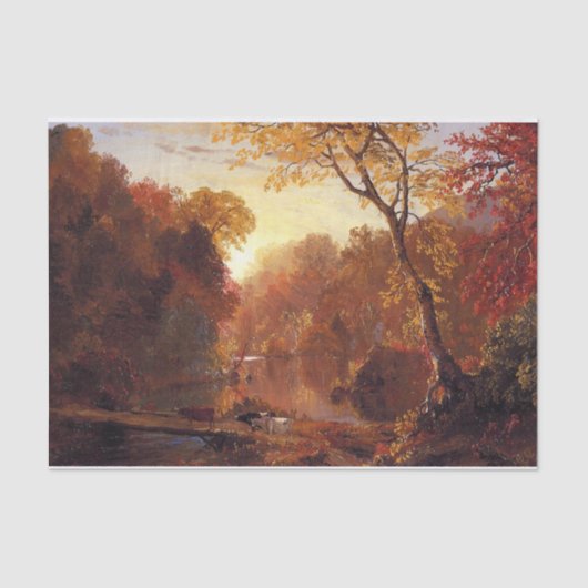 Herbst in Nordamerika, Frederic Edwin Church Seidenpapier (Vorderseite)