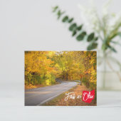 Herbst in Ohio-Kruvy Road Herbstblättern Postkarte (Stehend Vorderseite)