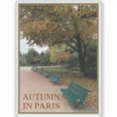 Herbst in Paris Aufkleber (Vorderseite)