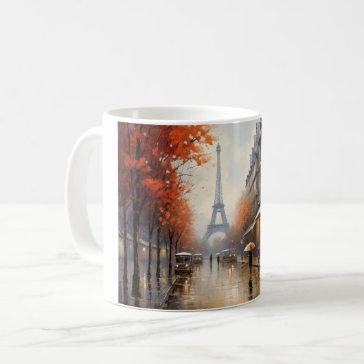 Herbst in Paris Frankreich Kaffeetasse (Vorderseite Links)