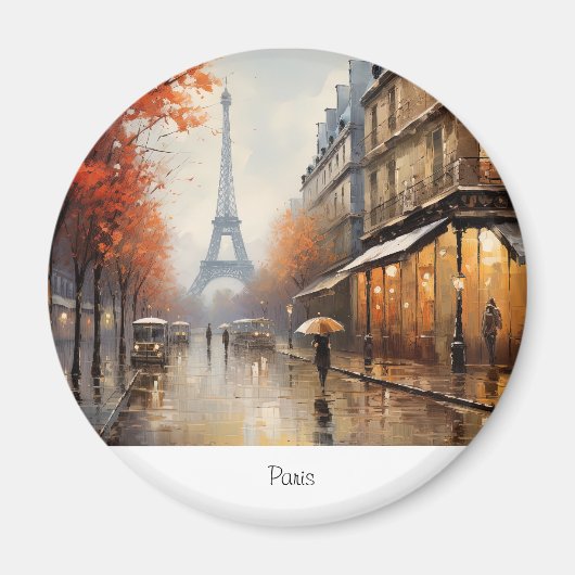 Herbst in Paris Frankreich Magnet (Vorne)