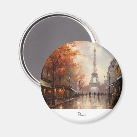 Herbst in Paris Frankreich Magnet (Vorderseite/Rückseite)