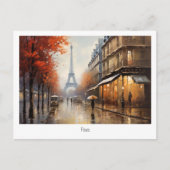 Herbst in Paris Frankreich Postkarte (Vorderseite)