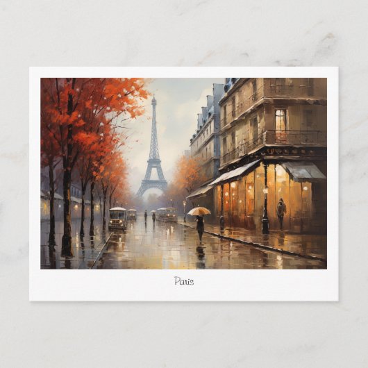 Herbst in Paris Frankreich Postkarte (Vorderseite)