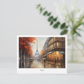 Herbst in Paris Frankreich Postkarte (Stehend Vorderseite)