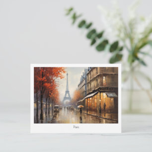 Herbst in Paris Frankreich Postkarte