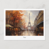 Herbst in Paris Frankreich Postkarte (Vorderseite)