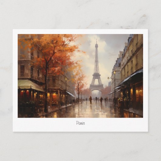 Herbst in Paris Frankreich Postkarte (Vorderseite)