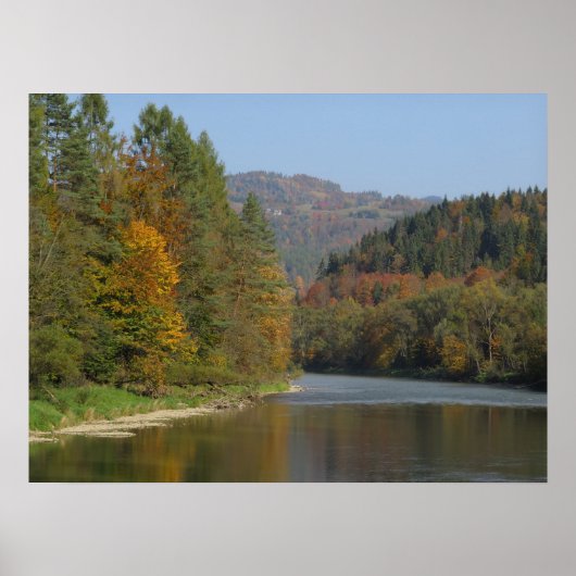 Herbst in Pieniny Dunajec Poster (Vorne)