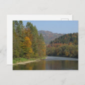 Herbst in Pieniny Dunajec Postkarte (Vorne/Hinten)