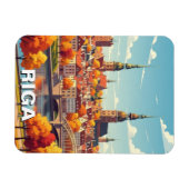 Herbst in Riga Lettland Reise Magnet (Horizontal)