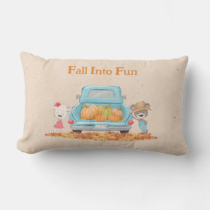 Herbst in Spaß Herbst Thema Bears Pumpkin Truck Lendenkissen