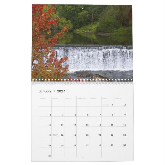 Herbst in Vermont Kalender (Jan 2027)