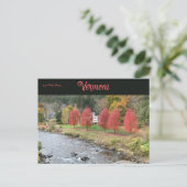 Herbst in Vermont Postkarte (Stehend Vorderseite)